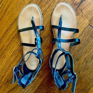Gladiator sandals black with cute buckles